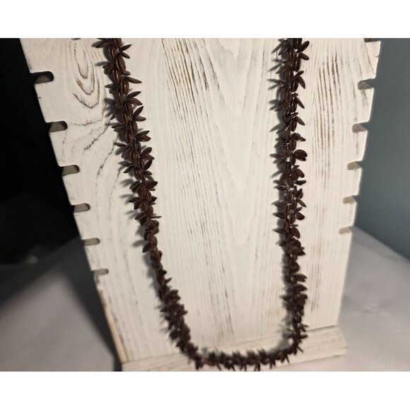 Handcrafted Brown Seed Bead Necklace Hawaiian lei surfer men's jewelry beach - Picture 1 of 3